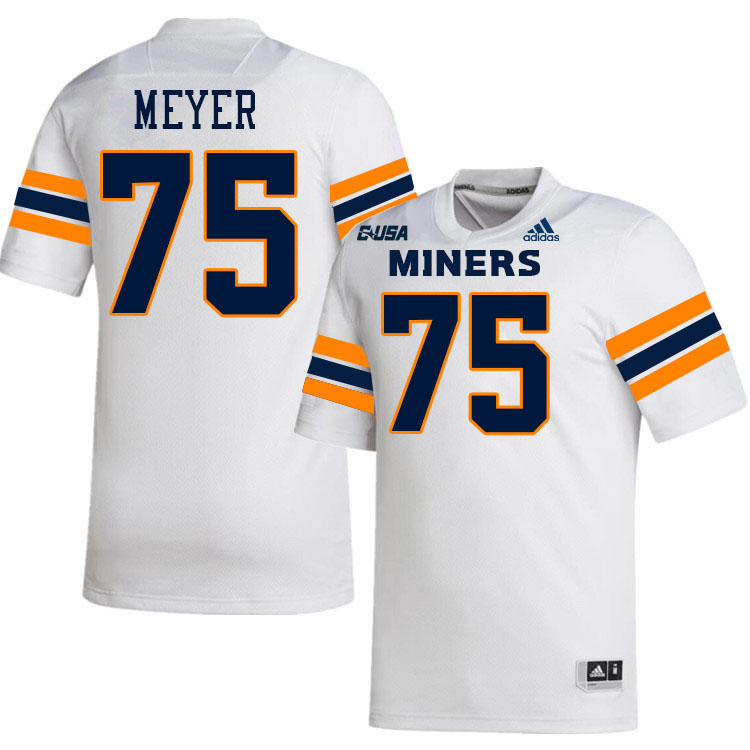 Andrew Meyer UTEP Jersey,UTEP Miners #75 Andrew Meyer College Football Jersey,Uniforms-White